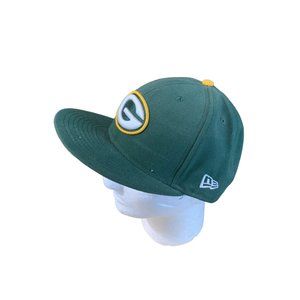 Era 59Fifty Mens Fitted Hat Cap Flat Bill 7 3/8 Green Bay Packers Throwback